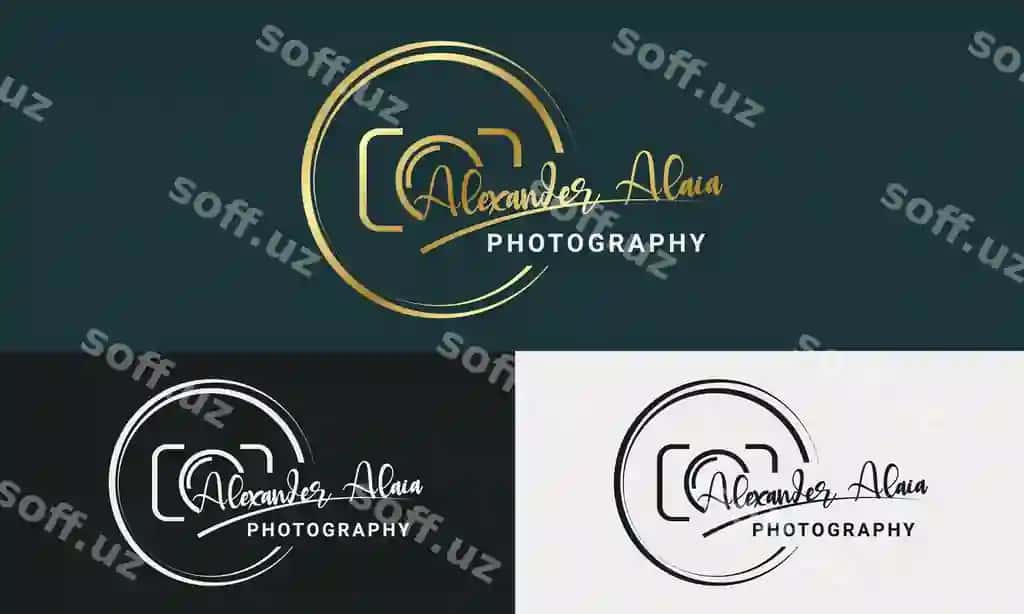 Ijodkor fotografiya logotip shabloni fotografiya logotip vektor ilhom | Creative photography logo template photography logo vector inspiration