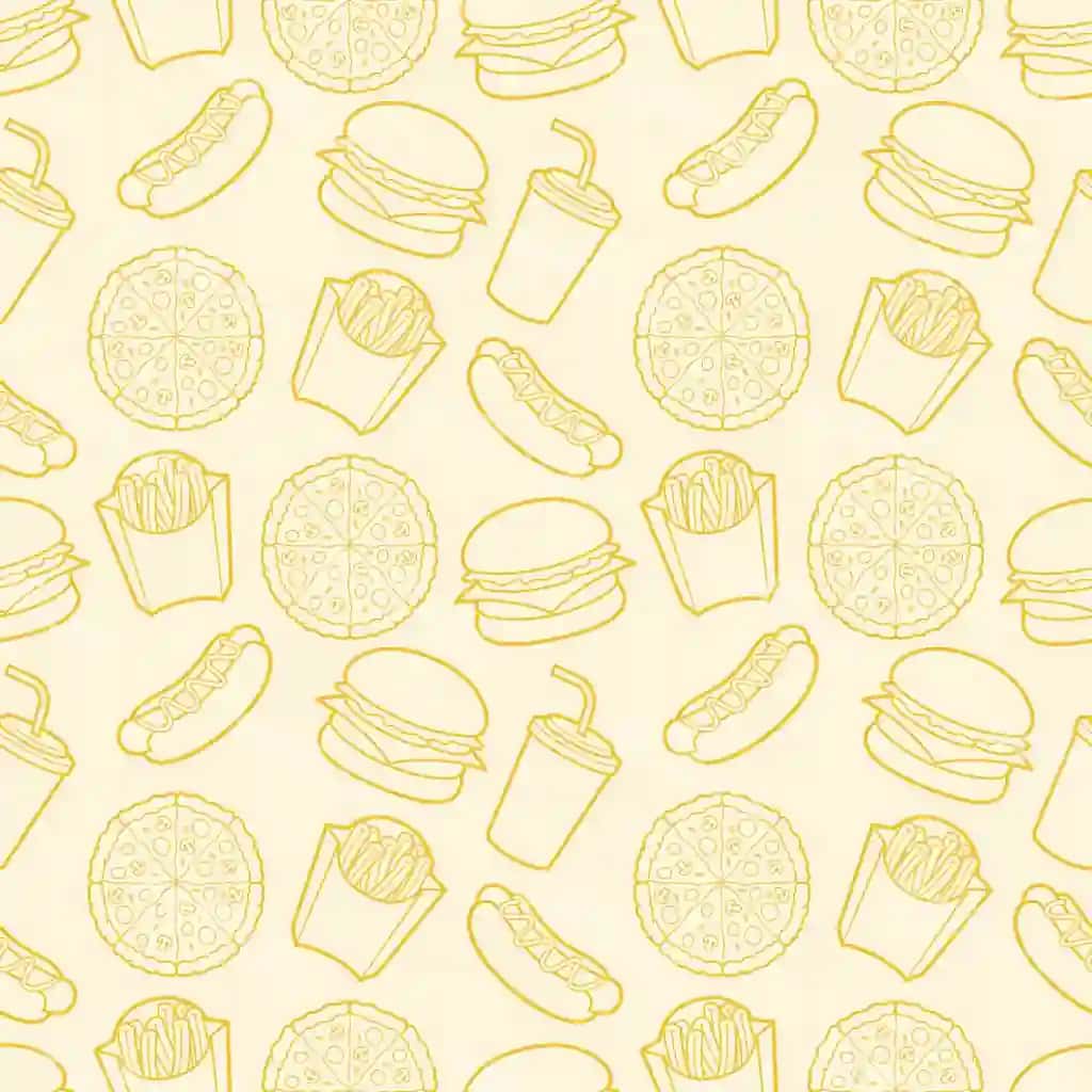 Gamburger fri fri fri bilan muammosiz naqsh | Seamless pattern with hamburger fries french fries