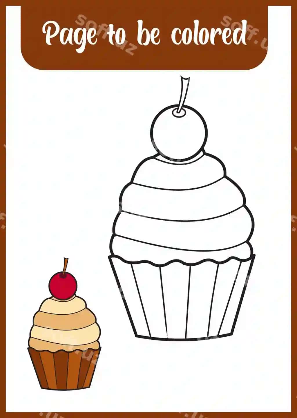 Bolalar uchun rangli kitob, shirin tortni bo'yaydi | Coloring book kid coloring sweet cake