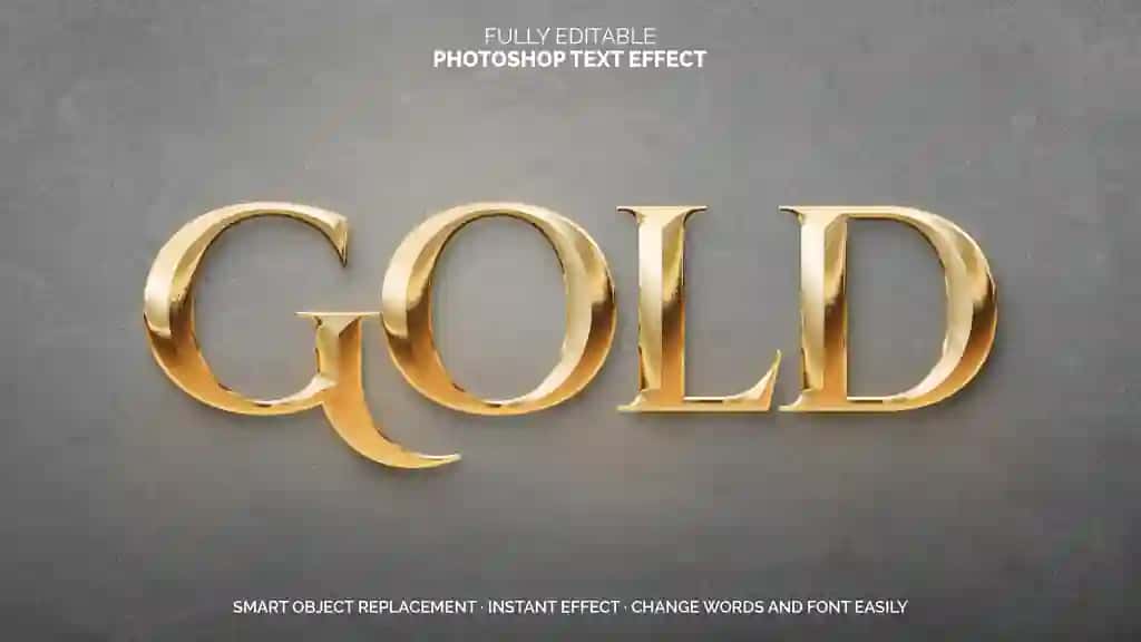 Oltin matn effekti | Gold text effect