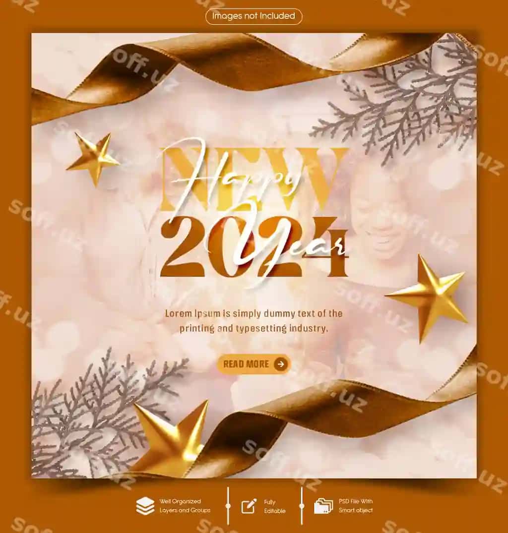 Baxmaly Milod, Yangi Yil Baxmaly 2024 yilgi bayram ijtimoiy tarmoqlar posti | Merry christmas happy new year 2024 celebration social media post