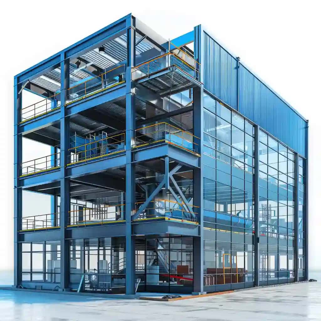 Techinspired bino dizayni toza chiziqlar ko'k | Techinspired building design clean lines blue