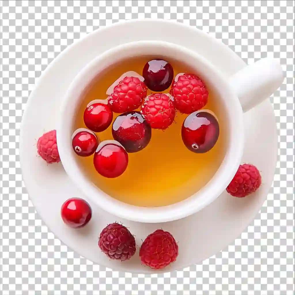Kızılcık malinali choy tetiklantiruvchi ichimlik | Tea with cranberries raspberries refreshing drink