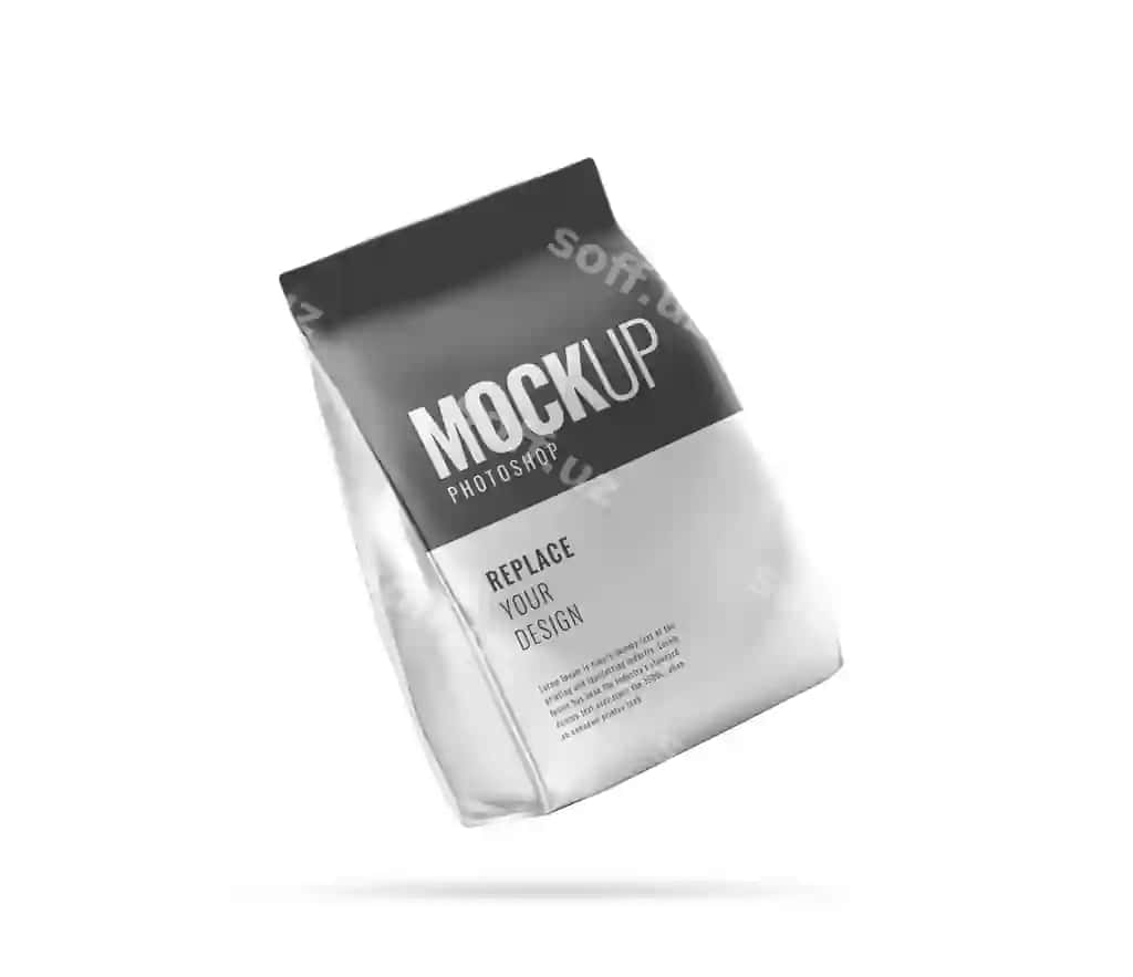 Ovqat poçyasi reklama namunasi | Food pouch bag advertising mockup