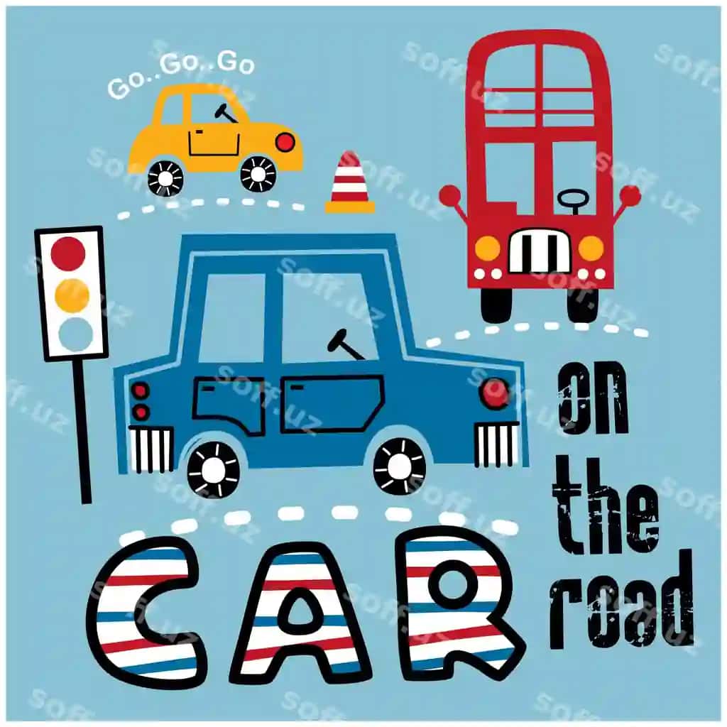 Mashina avtobus yo'l kulgili karikatura | Car bus road funny cartoon