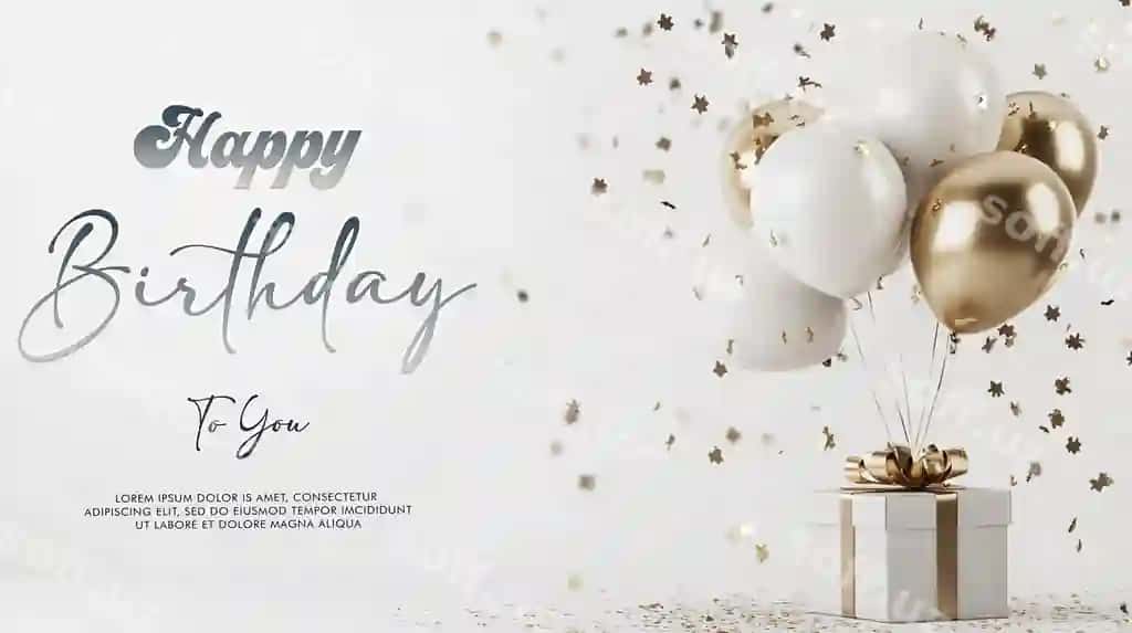 Tug'ilgan kun sharatlari vektor fonda dizayn dekorativ elementlari bilan | Birthday balloons vector background design decorative elements with