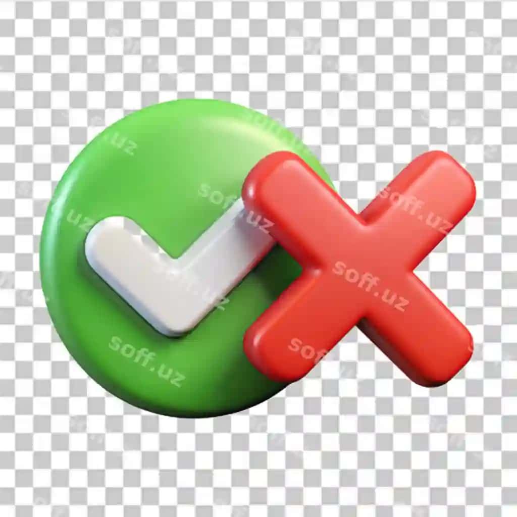3d tekshirish kross belgilari ajraltirilgan oq fonda ha yo'q ishlatish mumkin | 3d check cross marks isolated white background yes no can be used