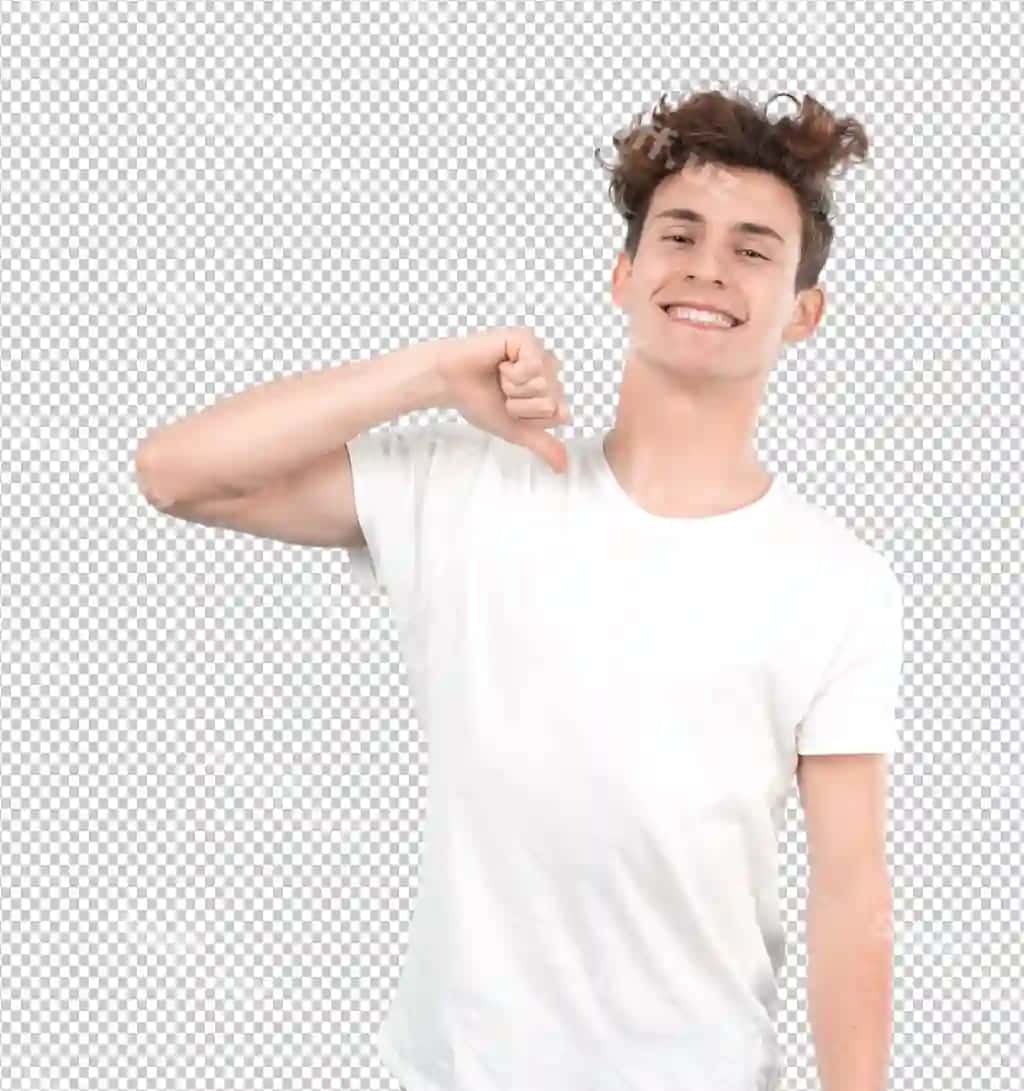 Optimistik yosh erkak gurorli jest berayotgan | Positive young guy doing gesture pride
