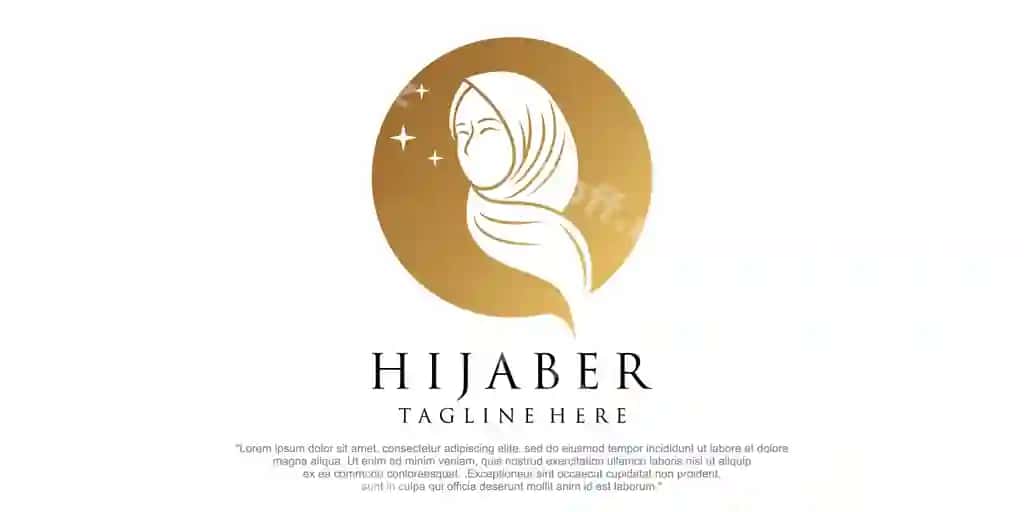 Ijodkor Hijobki ayollar Logo dizayn shabloni | Creative hijab women logo design template
