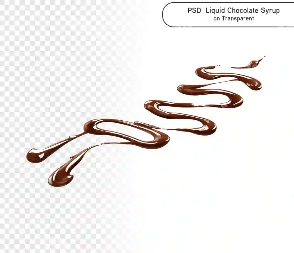 Psd png suyuq shokolad siropi izolyatsiya qilingan shaffof fon qirqish | Psd png liquid chocolate syrup isolated transparent background clipping