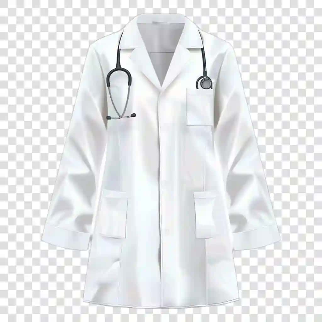 Laboratoriya ko'ylagi shaffof fon realistik elementon shaffof | Lab coat transparent background realistic elementon transparent