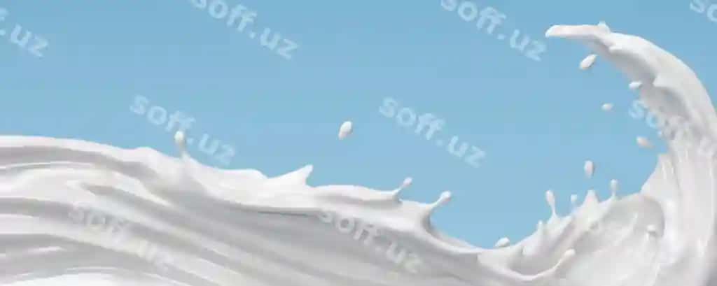 Sut yulduz yoğurdi splashes oq shrift 3d renderiysi | Milk ripple yogurt splash white splash 3d rendering