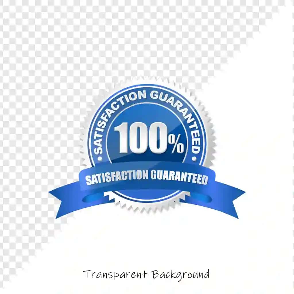 Qoniqish kafolatlangan nishon | Satisfaction guaranteed badge