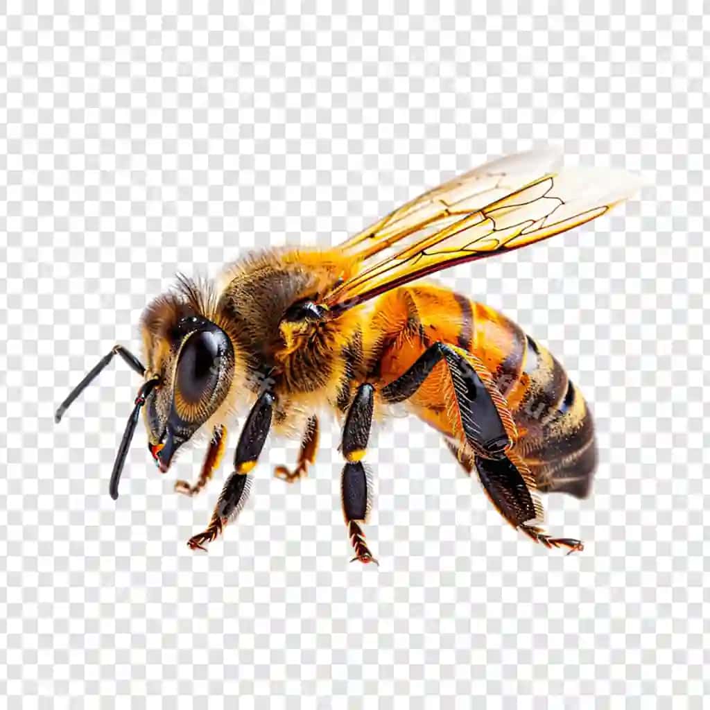 Buz butun janr ajratish shaffof orqa fonda | Bee full body isolate transparency background