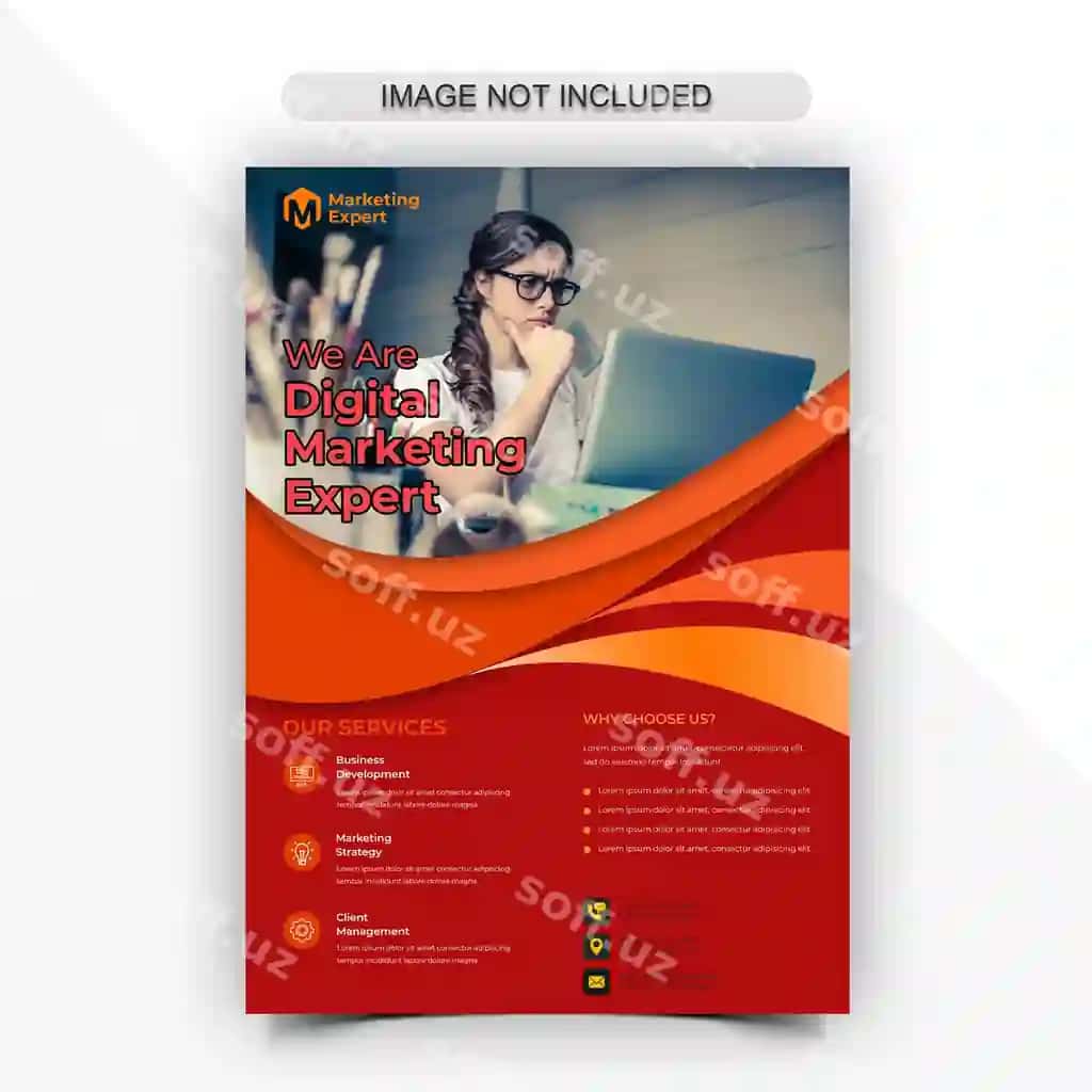 Korporativ biznes flyer marketing agentligi poster shabloni | Corporate business flyer marketing agency poster template