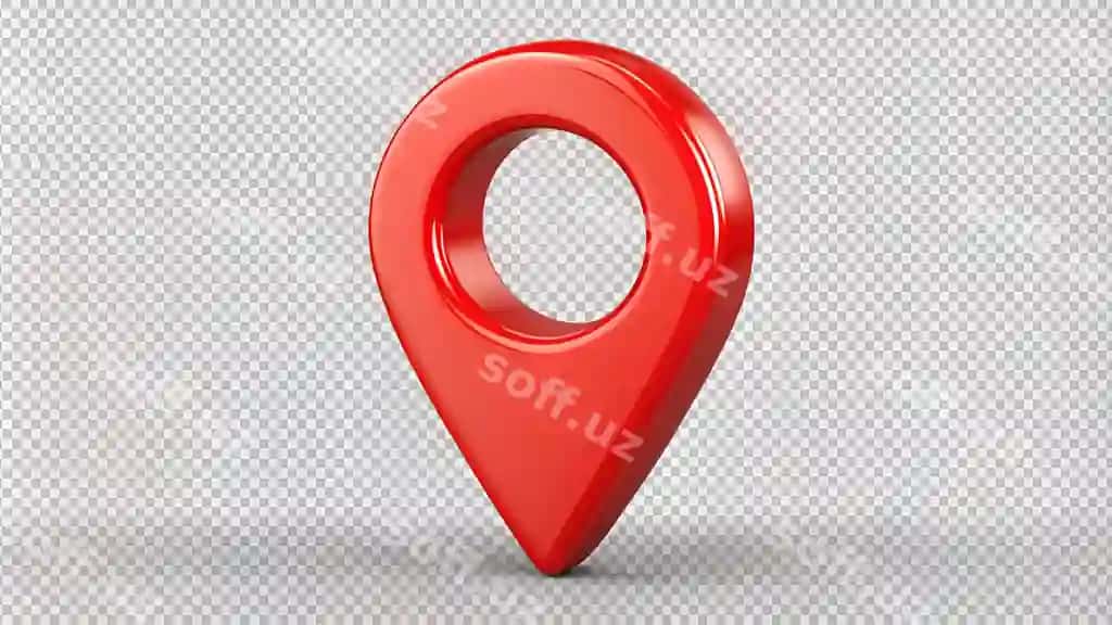 3D joylashuv pin png stiker xaritasi belgisi shaffof fon | 3d location pin png sticker map symbol transparent background