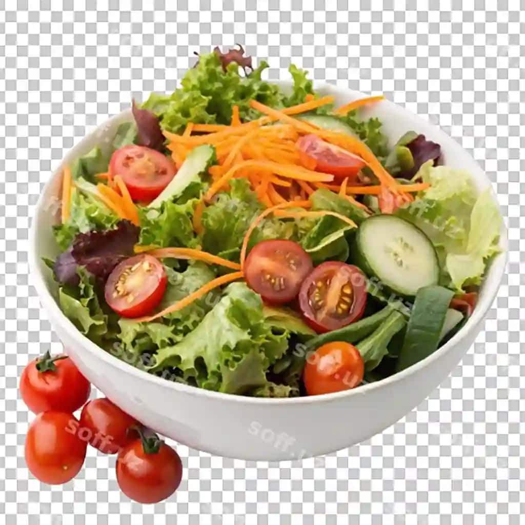 Aralashtirilgan ko'katlar bilan yangi salat gilos pomidorlari bodring maydalangan | Fresh salad with mixed greens cherry tomatoes cucumber shredded