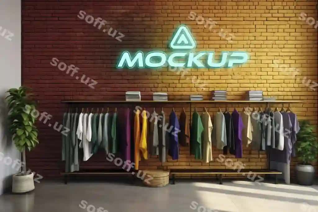 Do'kon ichki ko'rinishi prototipi dizayni | Store interior mockup design