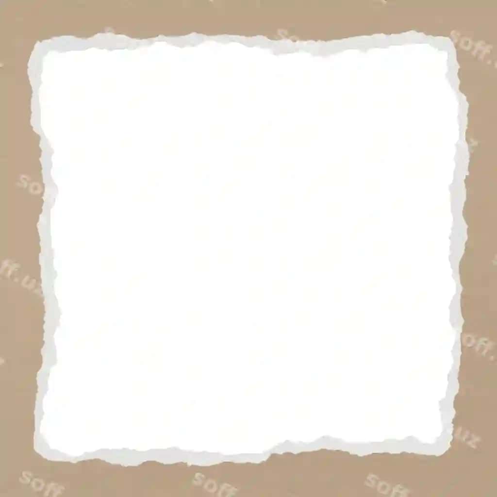 Yirtilgan qog'oz png freymi shaffof fonda jarimoyning dizayni | Ripped paper png frame transparent background brown design
