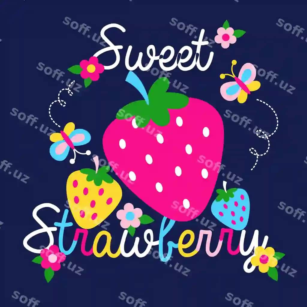Shirin bodomlar taze vektor | Sweet strawberries fresh vector