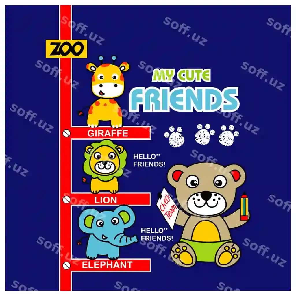Chiroyli hayvonlar oilaviy karykatura vektor illustratsiyasi | Cute animals family cartoon vector illustration