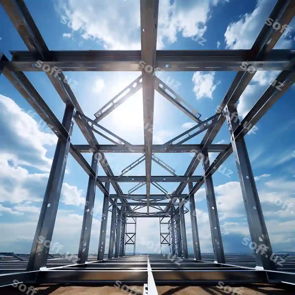 Chelik konstruktsiyali bino qurilishi iskala | Steel structure building construction scaffold