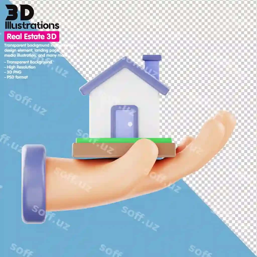 3d ikonkalar to'plami binolar 3d png | 3d icons set real estate 3d png