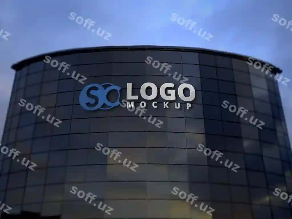 Binoo logotipi mockup | Building logo mockup