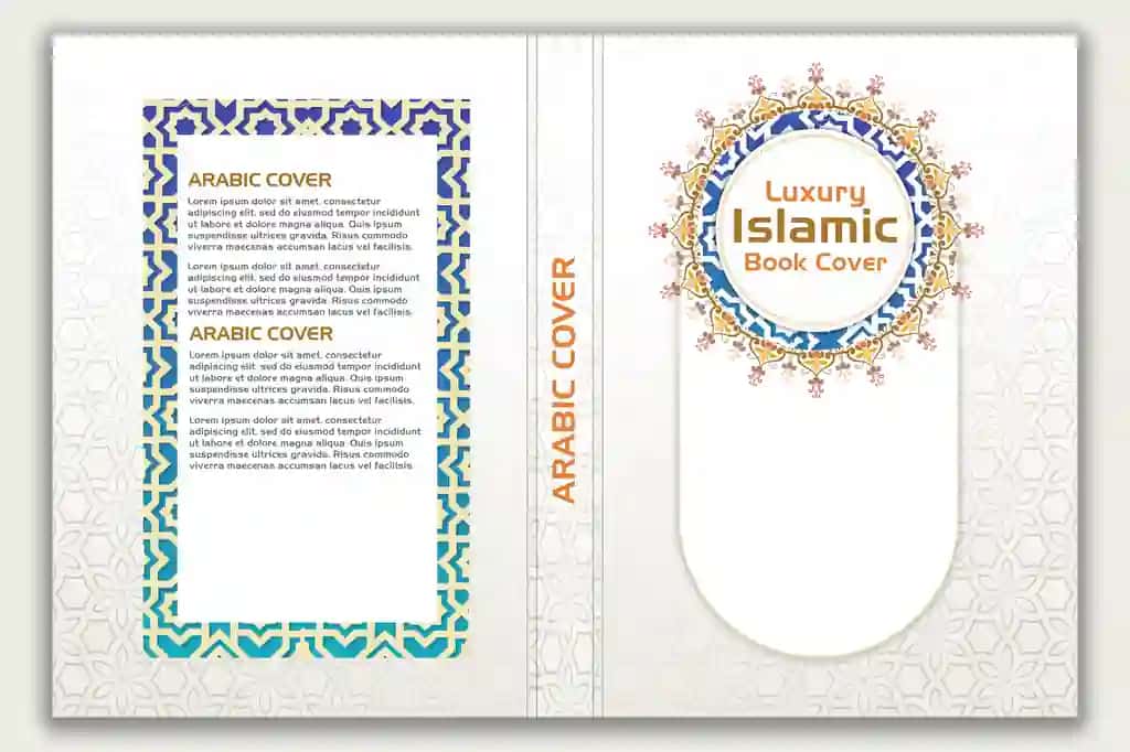 Islom arabcha qopqoq dizayn shabloni | Islamic arabic cover design template