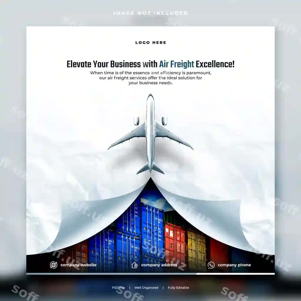Yuk tashish xizmati ijtimoiy tarmoqlar banneri Instagram post shabloni | Freight forwarding social media banner instagram post template