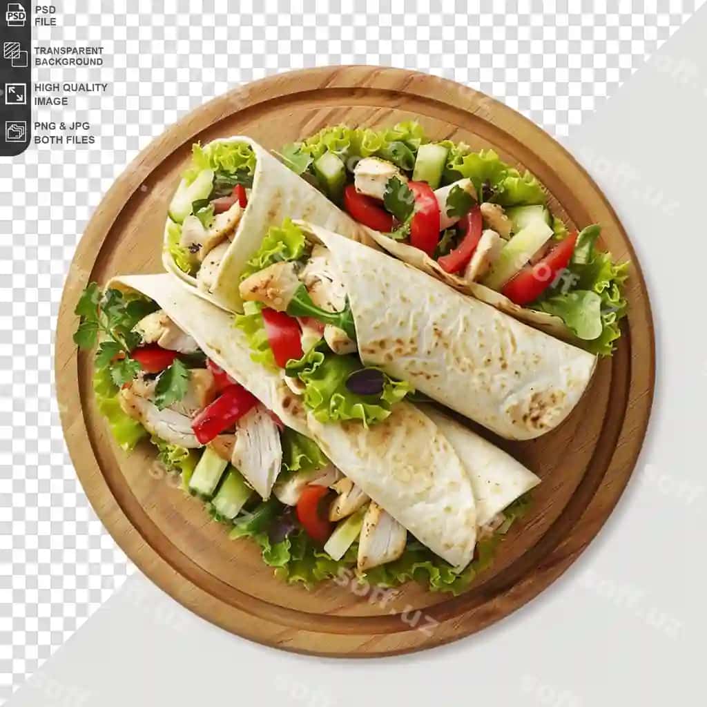Tovuq wrap shaffof orqa fonda | Chicken wrap transparent background