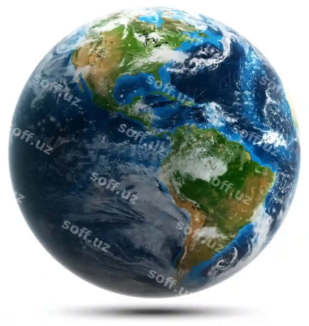 Yer sayyorasi dunyo xaritasi izolyatsiya qilingan | Planet earth globe world map isolated