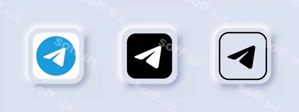 Telegram ikonkalari to'plami ijtimoiy tarmoqlar logolari chizilgan chiziq san'ati tekis | Collection different telegram icons social media logo line art flat