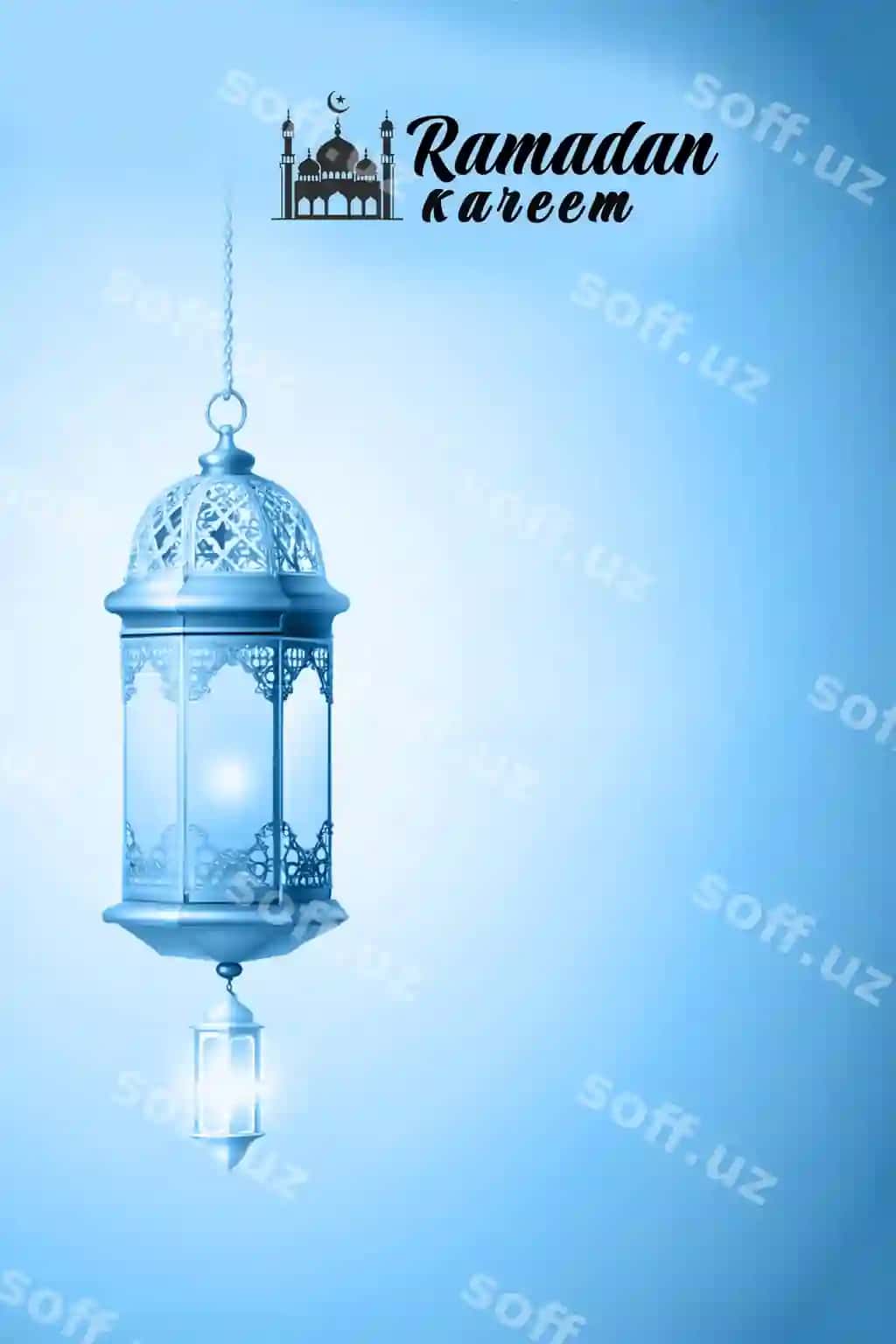 Chiroyli Ramadan Kareem tabrik kartasi hilol yulduzlar bilan | Stylish ramadan kareem greeting card with crescent stars