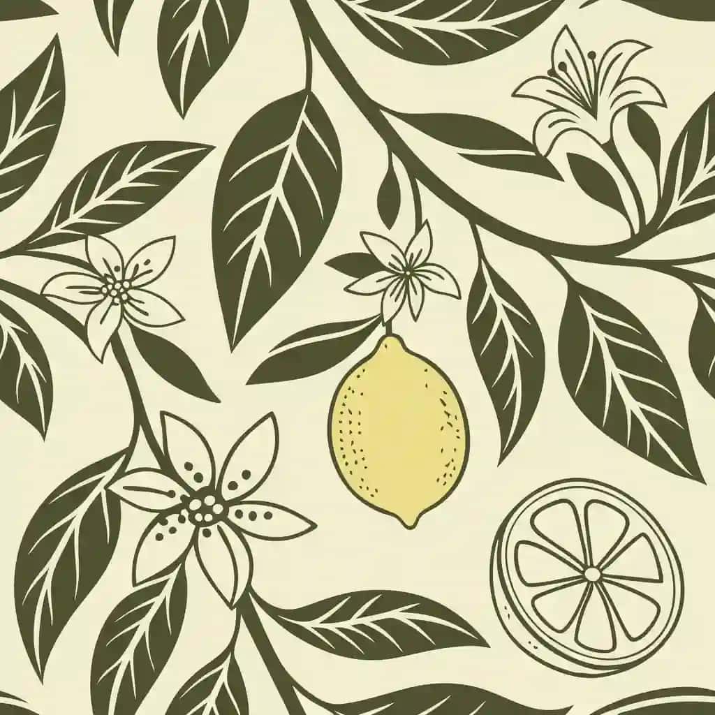 Limon gulli naqsh | Lemon floral motif