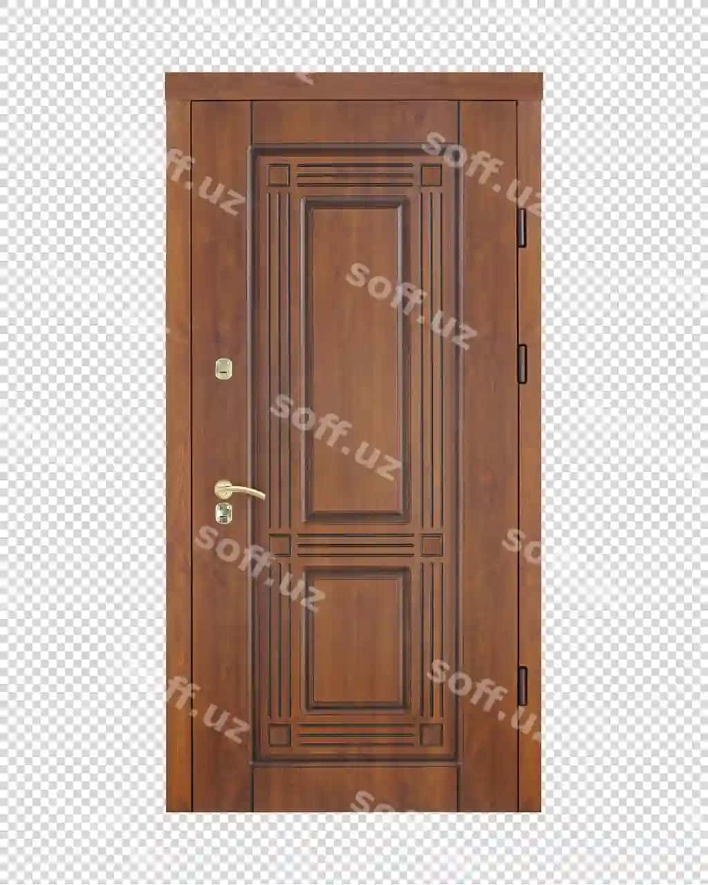 Klassik jigarrang old eshik, bezakli patina bilan chiroyli | Classic brown front door with decor patina foreground beautiful