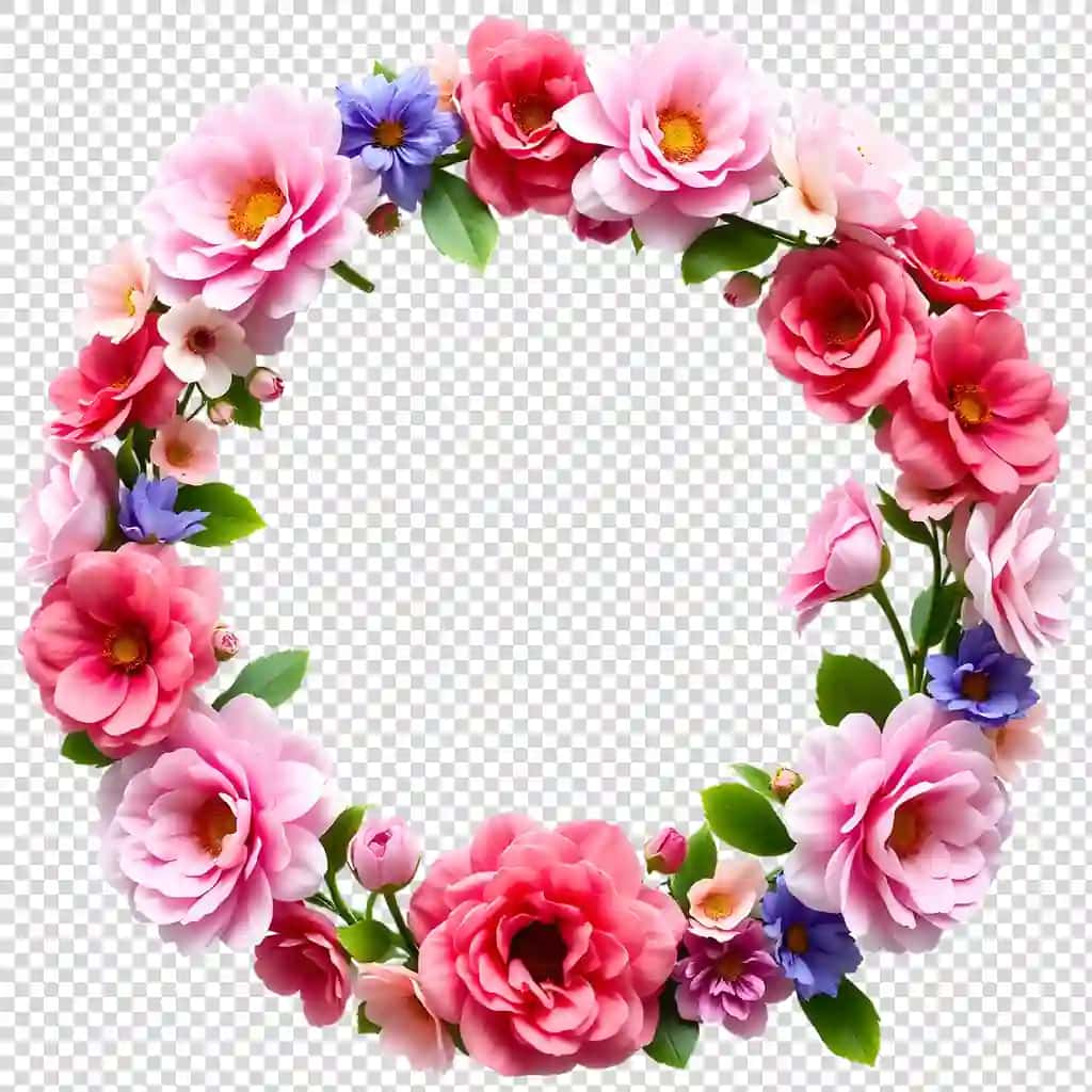 Gullar bilan rangli gulchambar rasm gul | Colorful wreath with flowers picture flower