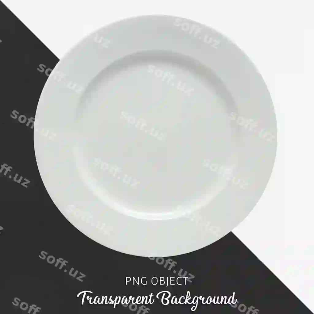 Shaffof oq keramika porselen doira diska | Transparent white ceramic porcelain round plate