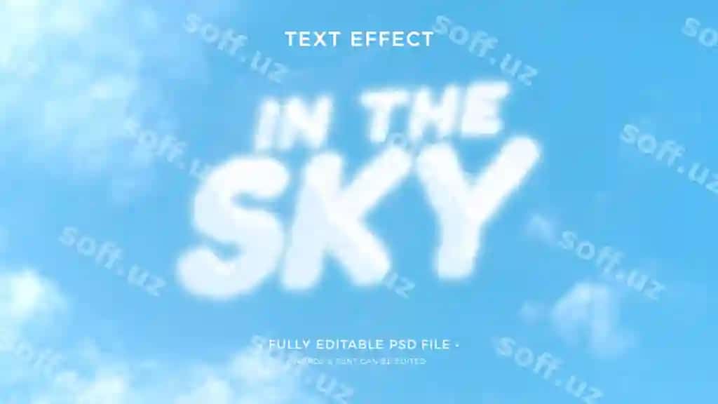 Bulutlar matn effekti | Clouds text effect