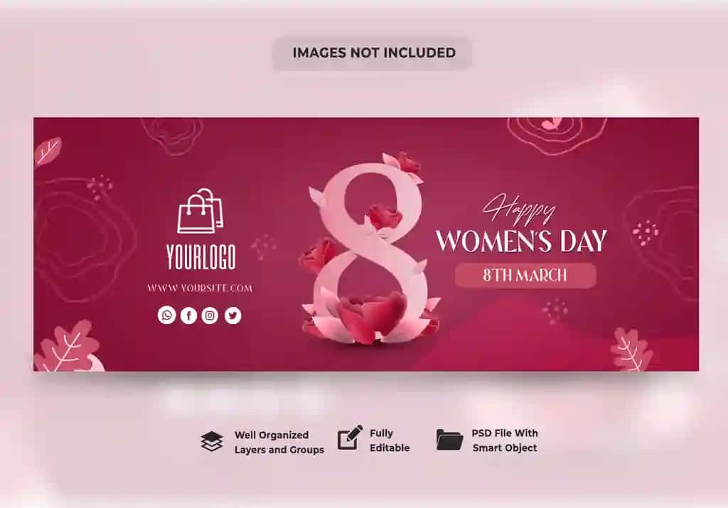 Ijtimoiy tarmoqlardagi instagram banneri 8-mart Xalqaro xotin-qizlar kuni | Social media banner instagram international womens day march 8