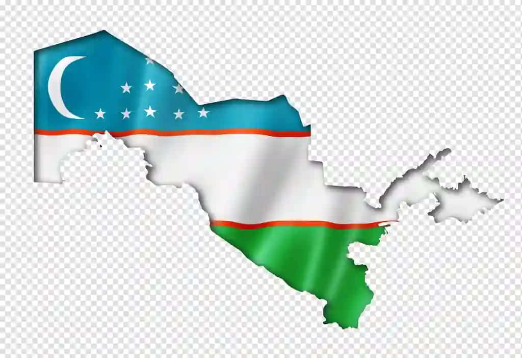 O'zbekiston bayrog'i xaritasi | Uzbekistan flag map