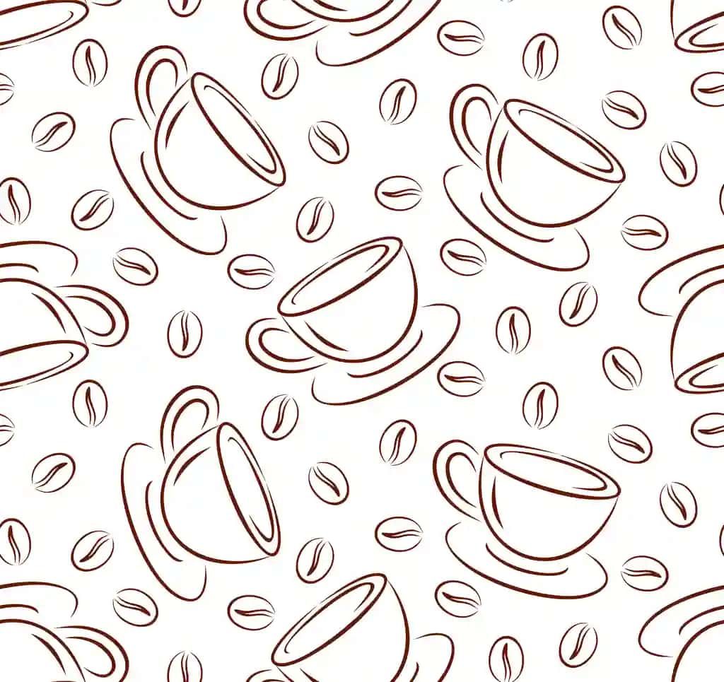Kofe chashka bilan muammosiz fon | Seamless background with coffee cup