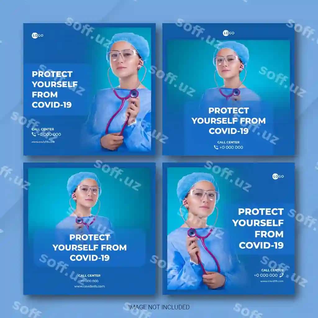 Ijtimoiy tarmoqlarda koronavirus kasalligi haqidagi postlar to'plami | Social media post bundle coronavirus disease