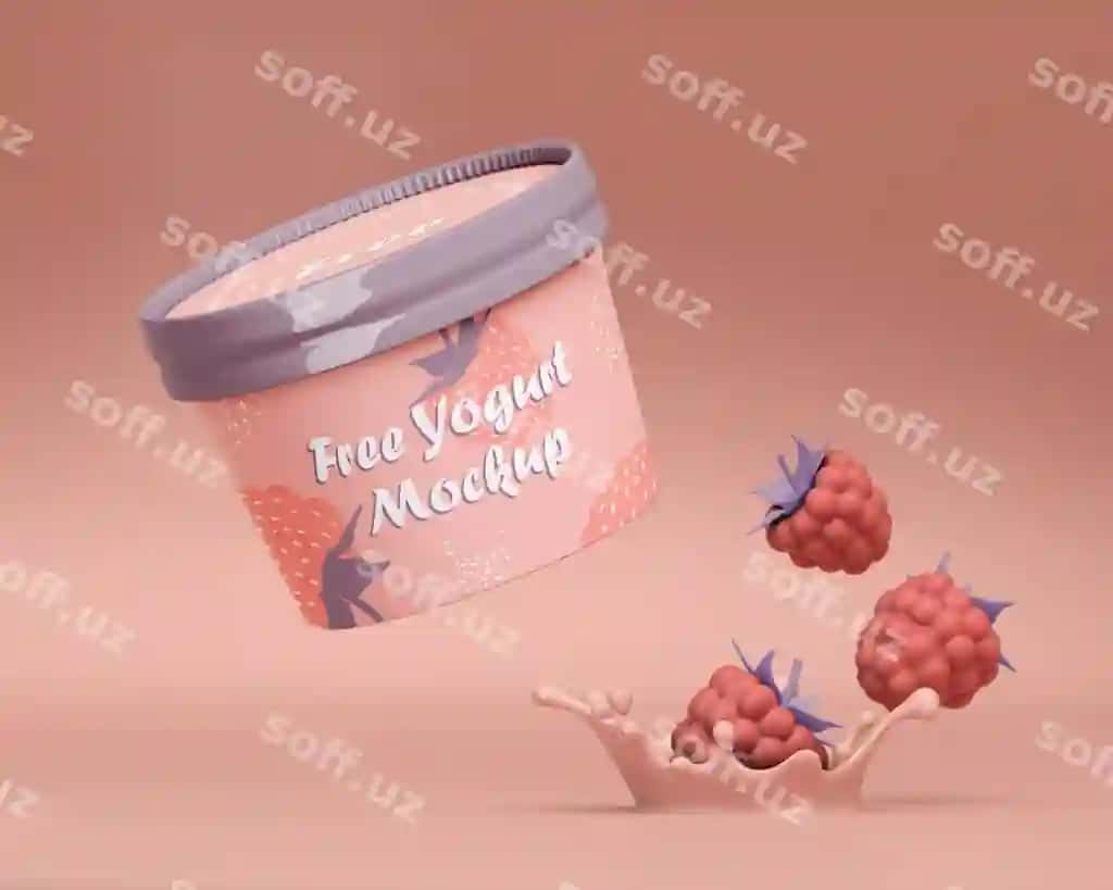 Yo'gurt paket namunasi | Yogurt packing mockup