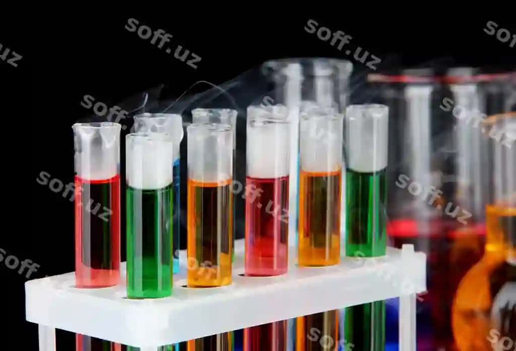 Laboratoriya test qozonlari qora fonda | Laboratory test tubes black background