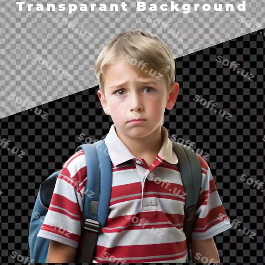 Kambarg'li kichik maktab o'quvchisi | Sad little school boy
