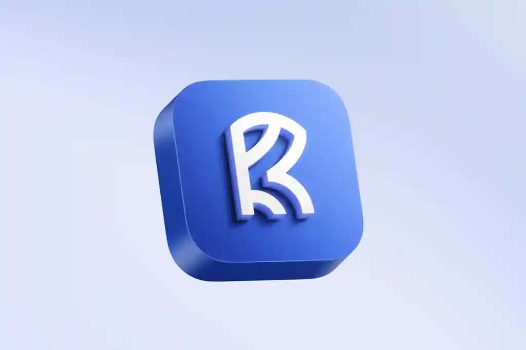 Logotip maketi 3D ikonka ilovasi | Logo mockup 3d icon app