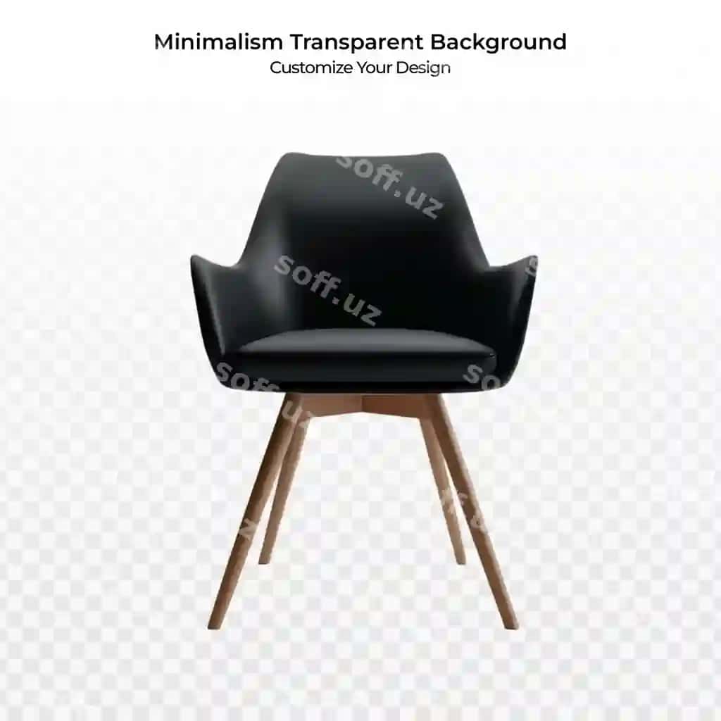 Oson zamonaviy qora aylanma stul | Effortless modern black swivel chair