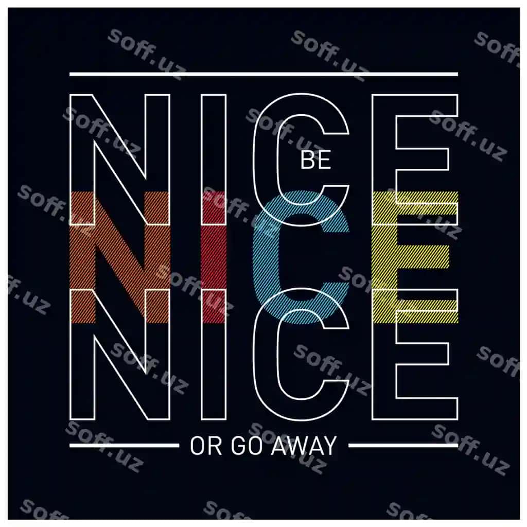 Yaxshi bo'ling, ketib borganing slogan stilli futbolka abstrakt dizayn | Be nice go away slogan stylish t shirt abstract design