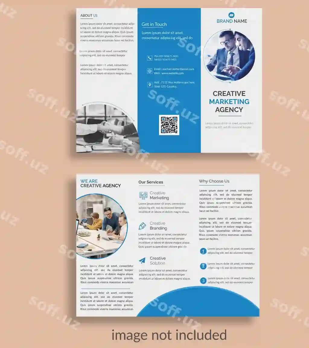 Uch qismli broşyr | Trifold brochure